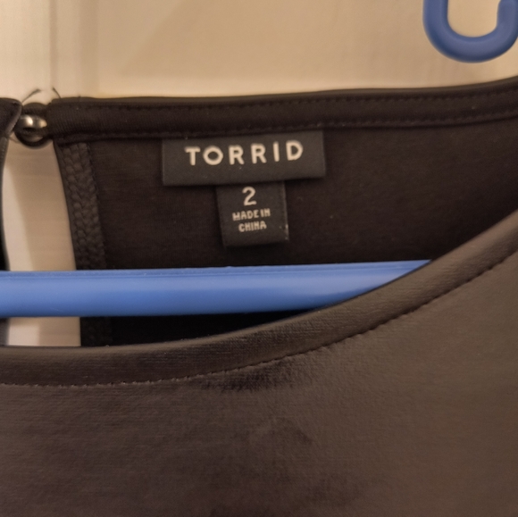 Skater Dress - Luxe Ponte Coated Black - Picture 3 of 10